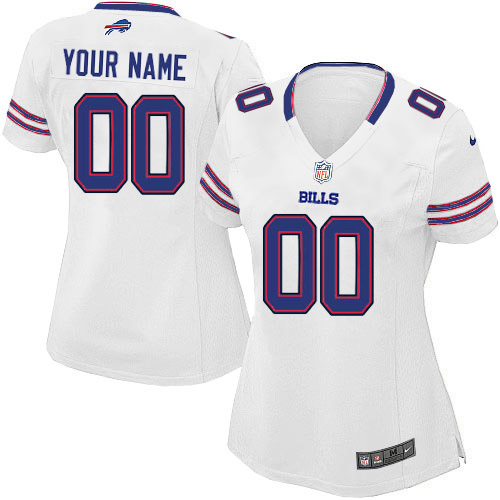 Nike Buffalo Bills Customized White Stitched Women's NFL Jersey